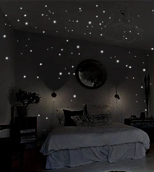 Luminous Wall Stickers Wall Decor Glow In The Dark Star Vinyl Sticker for Kid Room Creative Fluorescent Party Decoration